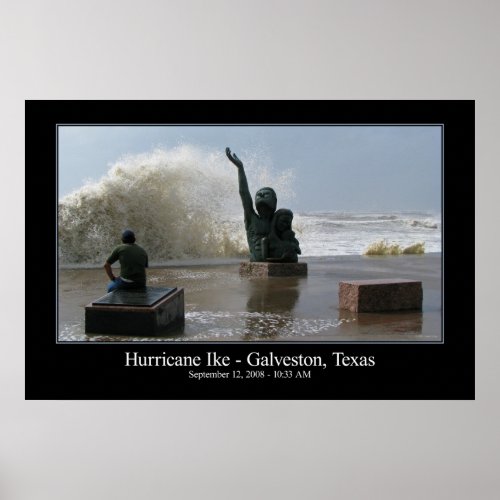 Hurricane Ike Poster print