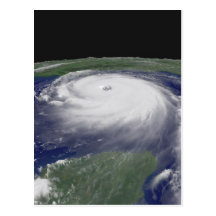 Hurricane Katrina Satellite image Postcard