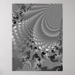 Hurricane of Grey Lace Print