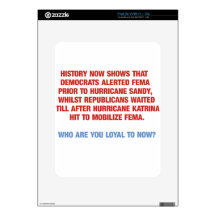Hurricane Sandy and Katrina Politics Skins For The iPad