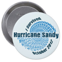 Hurricane Sandy Pinback Buttons