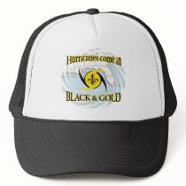 Hurricanes in Black & Gold Mesh Hats