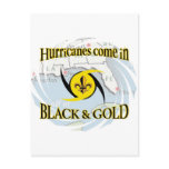 Hurricanes in Black & Gold Postcard