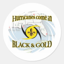 Hurricanes in Black & Gold Stickers