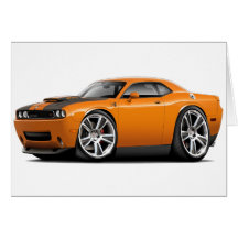 Hurst Challenger Orange Car Greeting Card