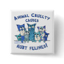 Hurt Felines Animal Cruelty buttons by creationhrt Hurt Felines Animal Cruelty buttons