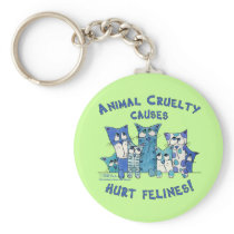 Hurt Felines Animal Cruelty Key Chain