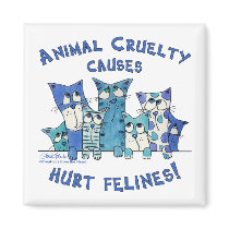 Hurt Felines Animal Cruelty magnets by creationhrt Hurt Felines Animal Cruelty magnets