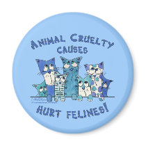 Hurt Felines Animal Cruelty magnets by creationhrt Hurt Felines Animal Cruelty magnets