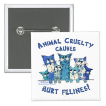 Hurt Felines Animal Cruelty Pins