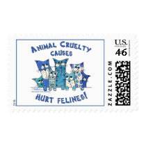 Hurt Felines Animal Cruelty postage by creationhrt Hurt Felines Animal Cruelty postage