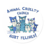 Hurt Felines Animal Cruelty Sticker