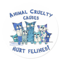 Hurt Felines Animal Cruelty stickers by creationhrt Hurt Felines Animal Cruelty stickers