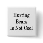 Hurting Bears Is Not Cool Pins
