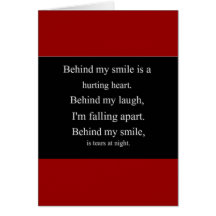 Hurting Heart sadness depression alone emo relatio Greeting Cards