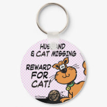 Husabnd and Cat Missing keychains by Kasey_and_Company Husabnd and Cat Missing keychains