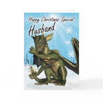 Husband Christmas card eith dragon