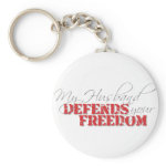 Husband Defends Freedom Keychain