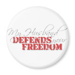 Husband Defends Freedom Magnet