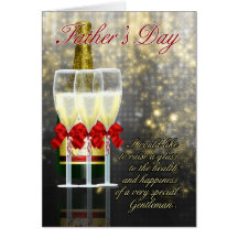 Husband - Father's Day Card - Champagne Toast