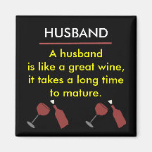HUSBAND Funny Wine Magnet