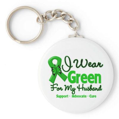 Husband - Green  Awareness Ribbon Key Chains