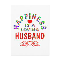 Husband Happiness postcards