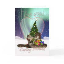 Husband I Love You Christmas Card With Loving Squi by moonlake Husband I Love You Christmas Card With Loving Squi