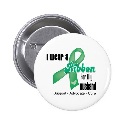 Husband - Liver Cancer Ribbon Pinback Button