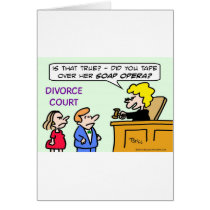 Husband toped over wife's soap opera. cards
