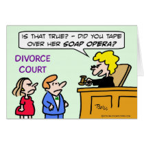 Husband toped over wife's soap opera. cards