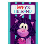 Husband Valentine Card With Cute Cat Husband Valentine Card With Cute Cat