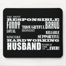 Husbands Wedding Anniversaries Birthdays Qualities Mouse Pad