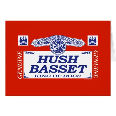 Hush Basset Card by dogbreedz