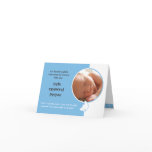 Hush Said the Moon Birth Announcement - Blue Greeting Card