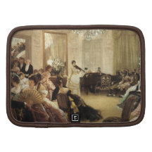 "Hush" Young Victorian Lady Playing Violin Folio Planners