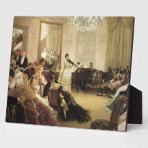 "Hush" Young Victorian Lady Playing Violin Plaque