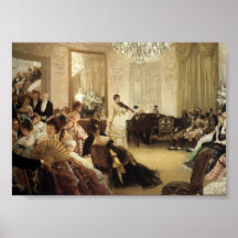"Hush" Young Victorian Lady Playing Violin Posters