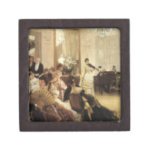 "Hush" Young Victorian Lady Playing Violin Premium Jewelry Boxes