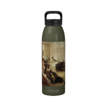 "Hush" Young Victorian Lady Playing Violin Reusable Water Bottle