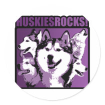 Huskies Rock! Sticker