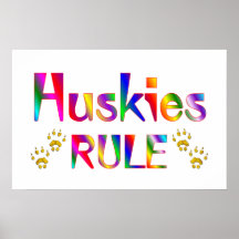 Huskies Rule Print