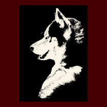 Husky Art Print Sled Dog Art Poster Malamute Gifts posters
