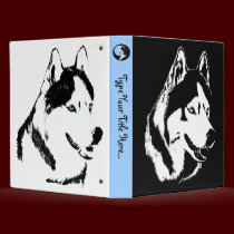 Husky Binder Sled Dog Husky Art School Supplies binders