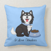 Husky (Boy) throwpillow