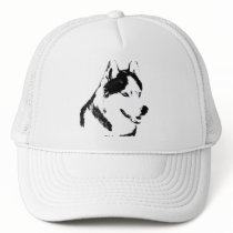 Husky Caps Sled Dog Caps  Husky / Wolf Hats Gifts