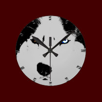 Husky Clock Wolf Husky Sled Dog Wall Clock wall clocks