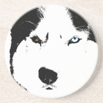 Husky Coaster Bi-eye Husky Malamute Coaster coasters