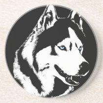 Husky Coaster Husky Malamute Wolf Dog Coaster coasters