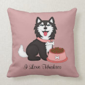 Husky (Girl) throwpillow